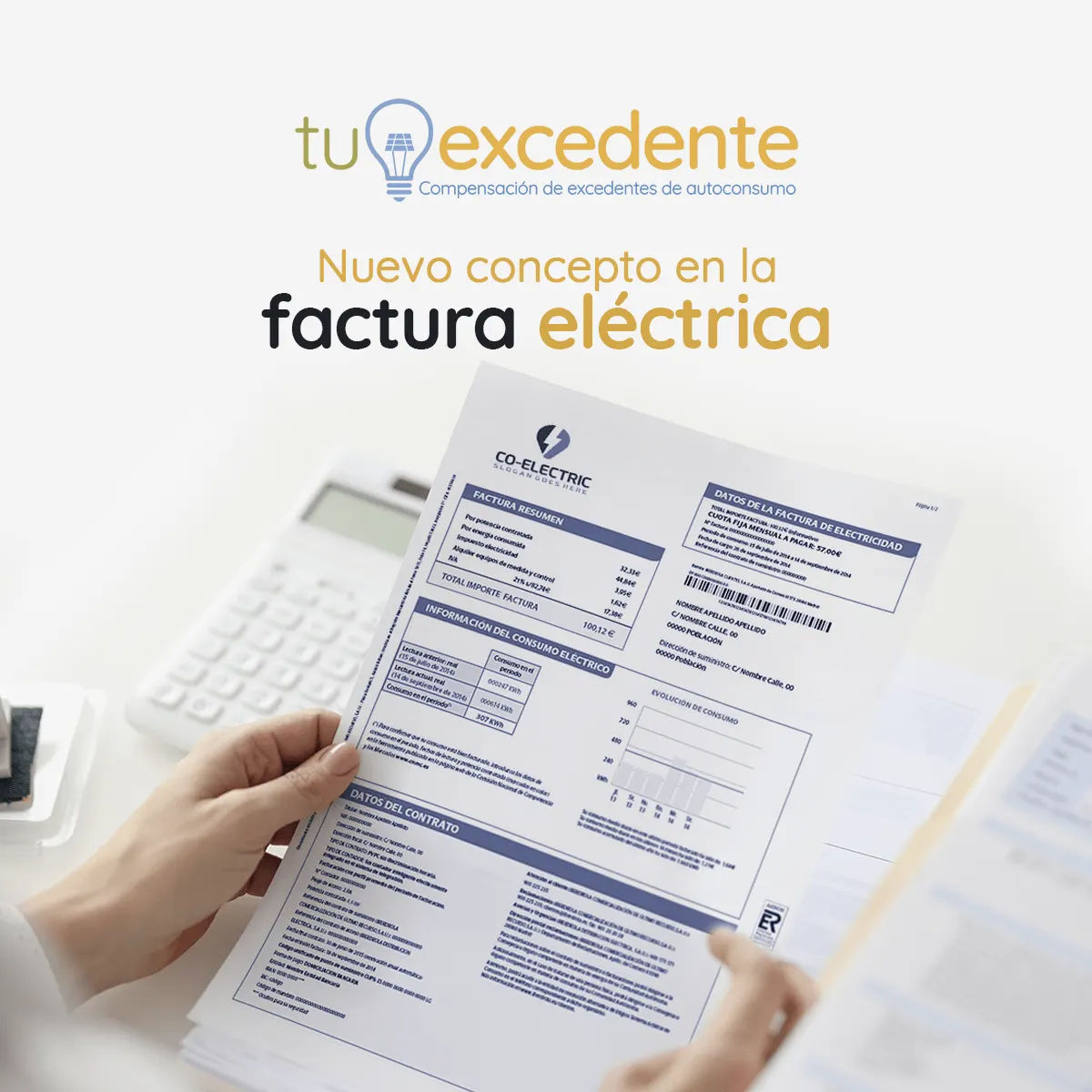 Factura eléctrica con el nuevo concepto del mecanismo de ajuste del tope del gas