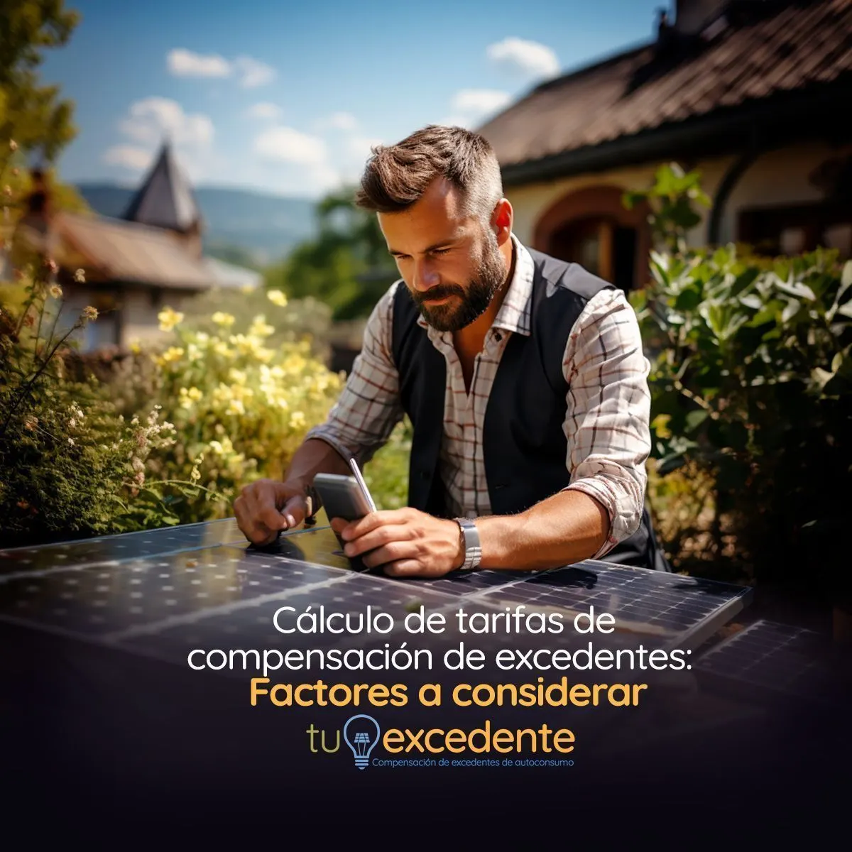 Calculadora y factura de la luz para calcular la tarifa de compensación de excedentes