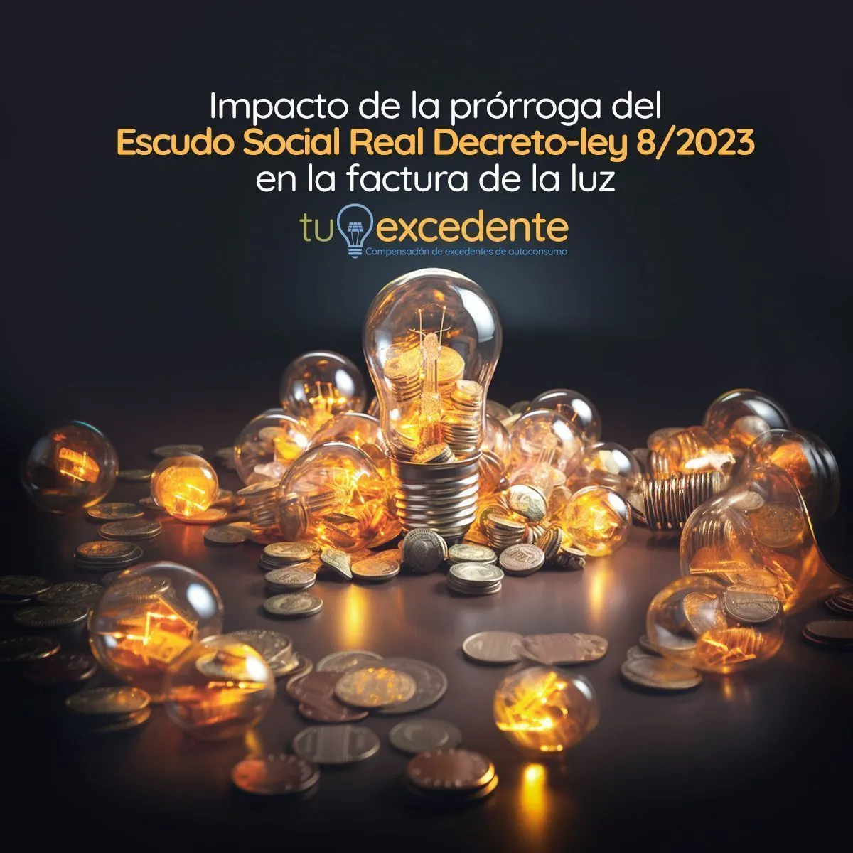 Documento del Real Decreto-ley 8/2023 junto a una factura de la luz